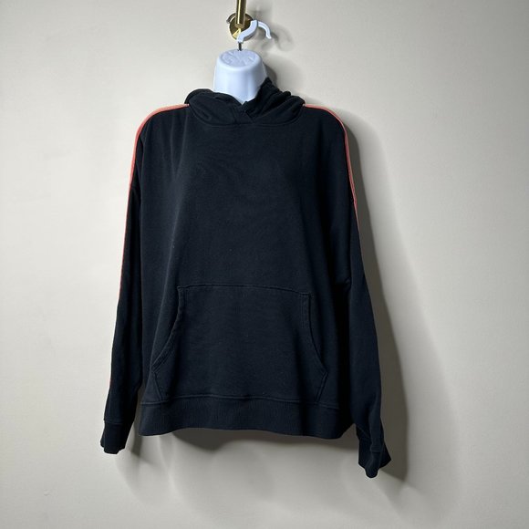 American Eagle Black/Rainbow Striped Hoodie Women's Large - Picture 1 of 5